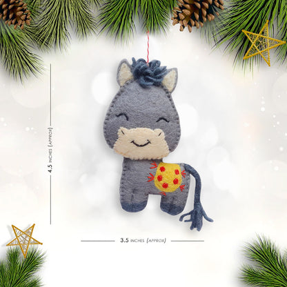Felt Ornament Danny the Donkey