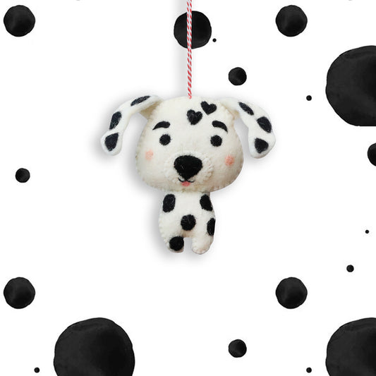Felt Ornament - Dalmatian Dog Inspired