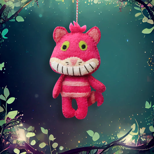 Felt Ornament - Cheshire Cat Inspired