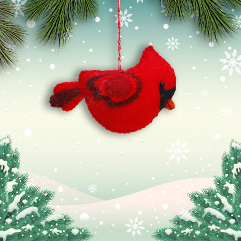 Felt Ornament - Cardinal