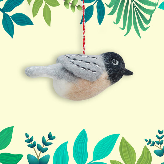 Felt Ornament - Tuft Chickadee