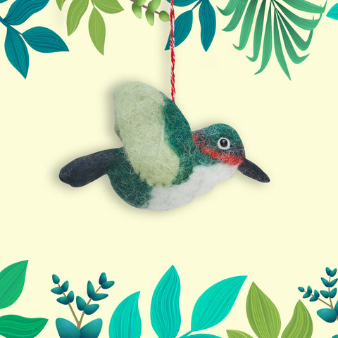 Felt Ornament - Tuft Hummingbird