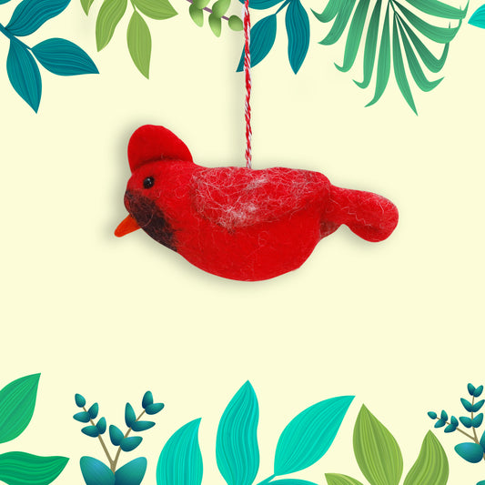 Felt Ornament - Tuft Cardinal
