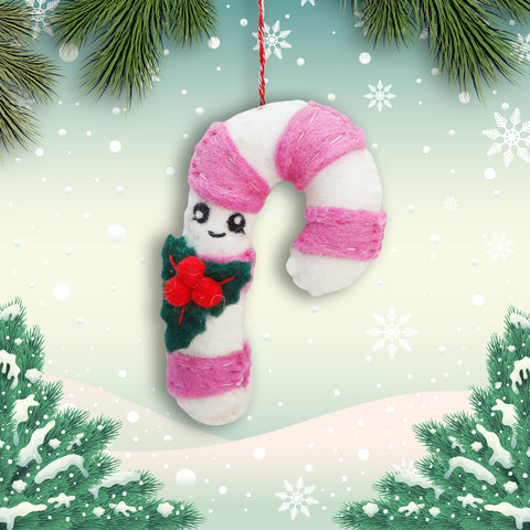 Felt Ornament - Candy Cane