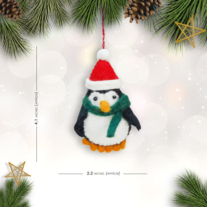 Felt Ornament - Christmas Penguin