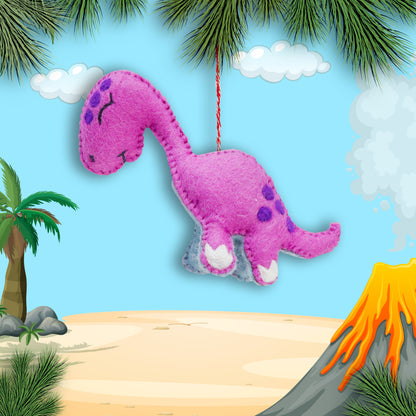 Felt Ornament - Apatosaurus