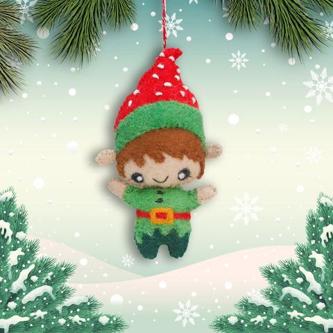 Felt Ornament - Elf