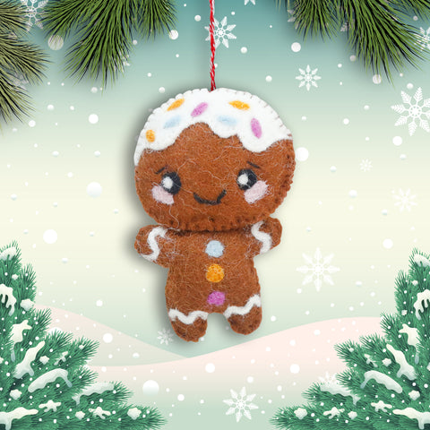 Felt Ornament - Gingerbread Man