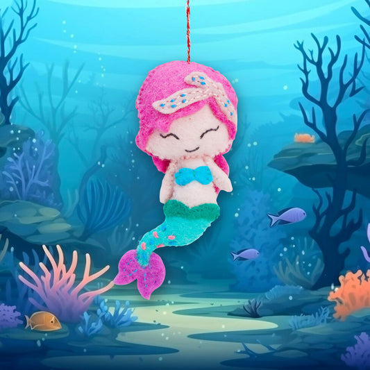 Felt Ornament - Mermaid Pink