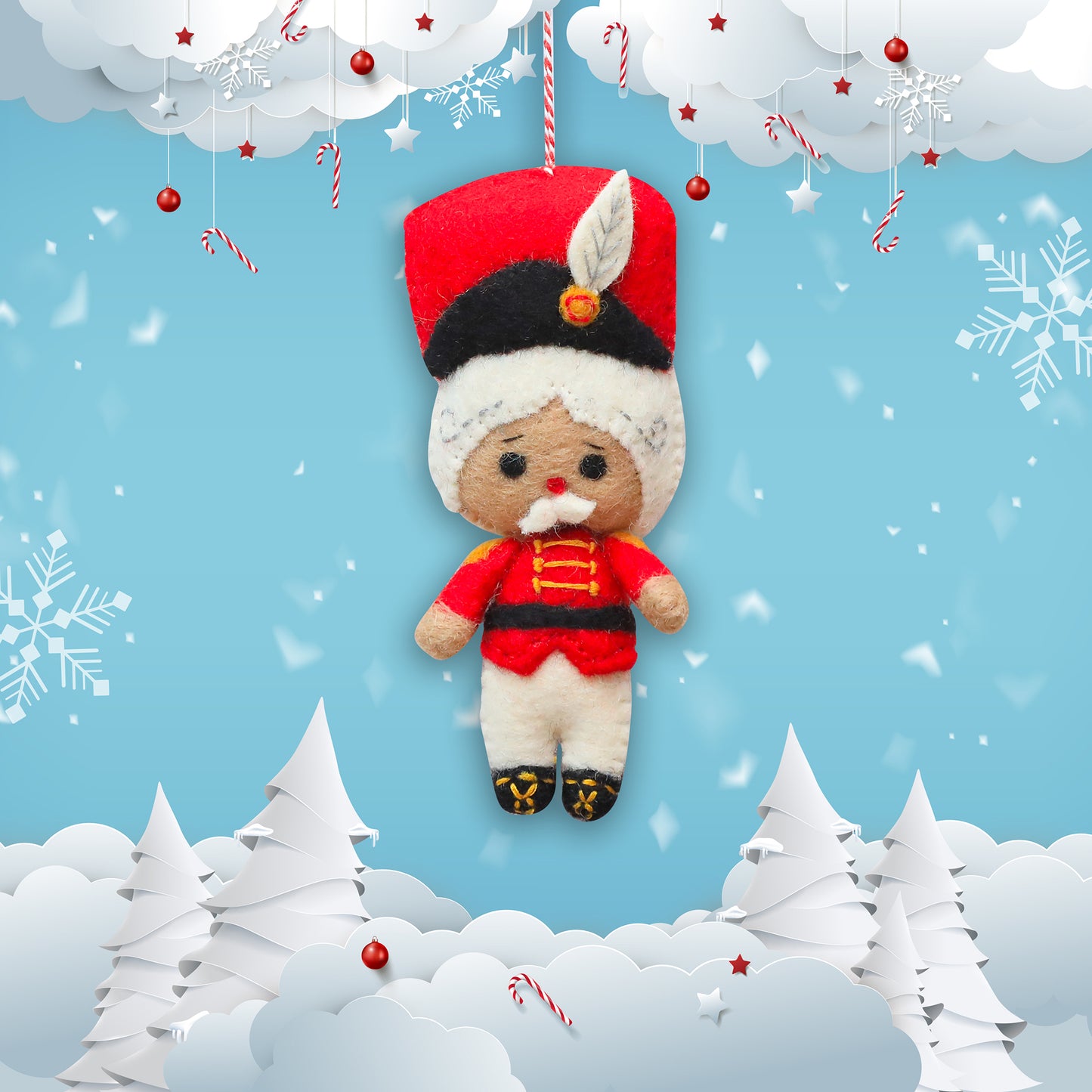 Felt Ornament Nico the Nutcracker
