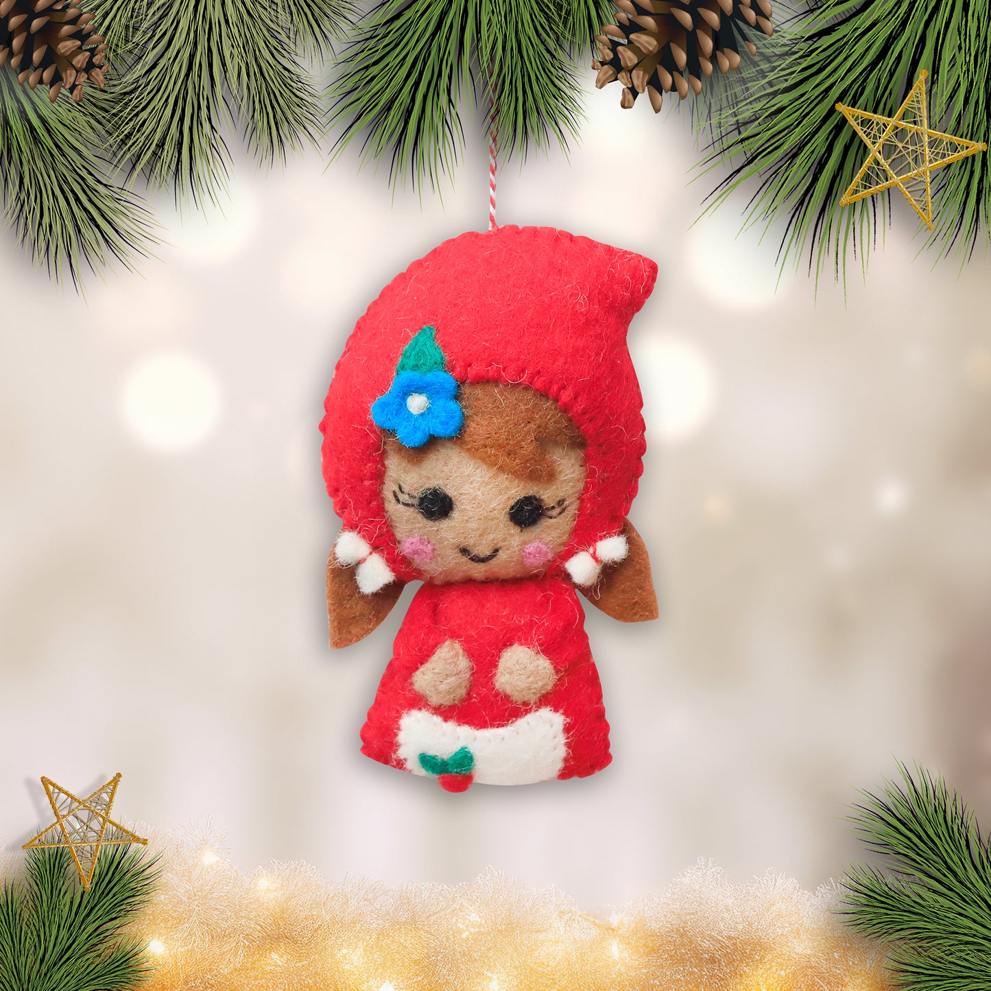 Felt Ornament - Little Red Riding Hood Inspired