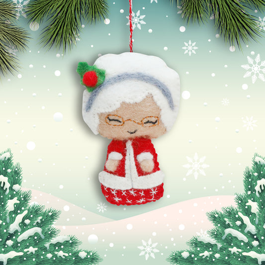Felt Ornament - Ms. Claus (w)