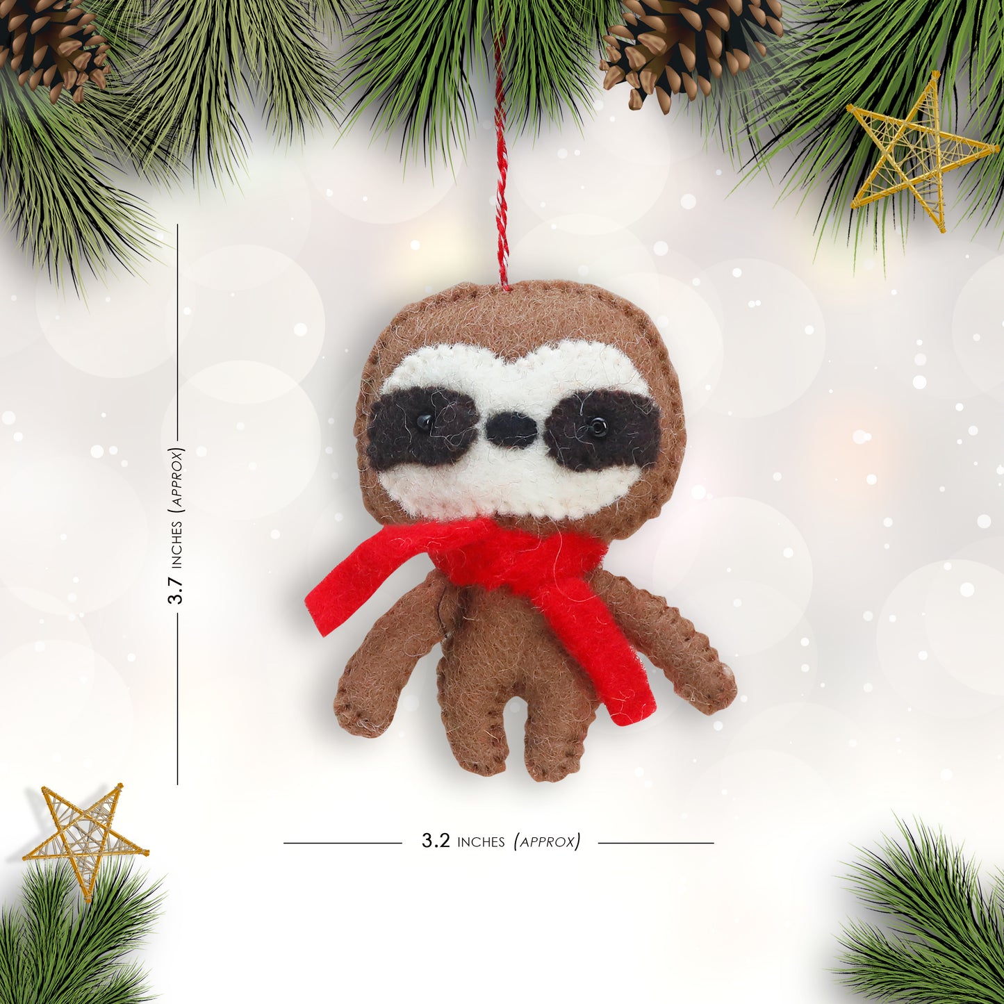 Felt Ornament - Sloth