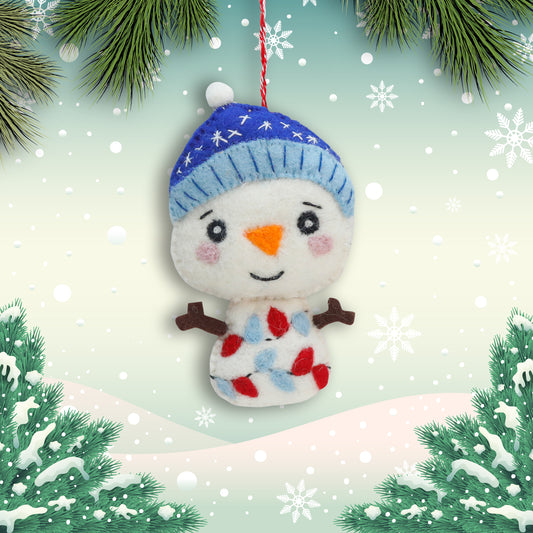 Felt Ornament - Snowman (w)