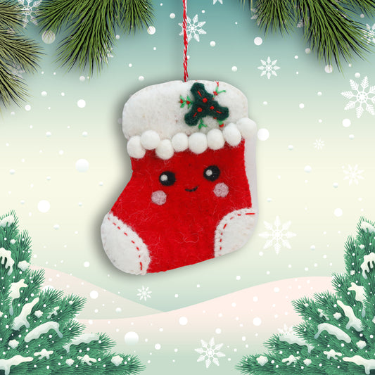 Felt Ornament - Stocking (w)