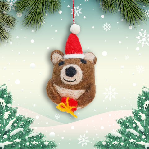 Felt Ornament - Tuft Bear