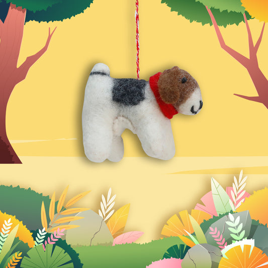 Felt Ornament - Tuft Dog
