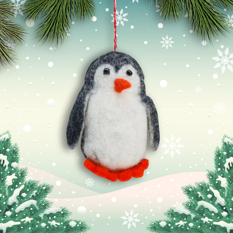 Felt Ornament - Tuft Penguin Tall