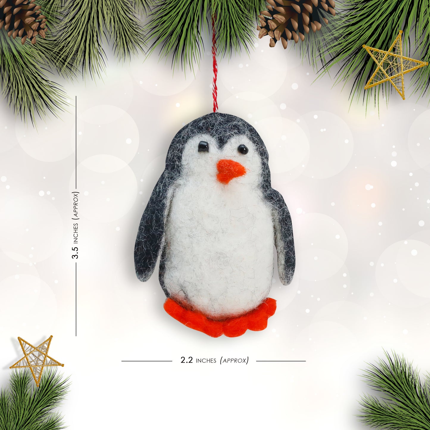 Felt Ornament - Tuft Penguin Tall