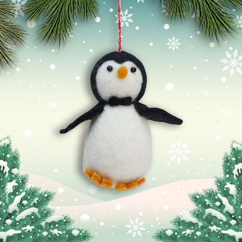 Felt Ornament - Tuft Penguin Bowtie