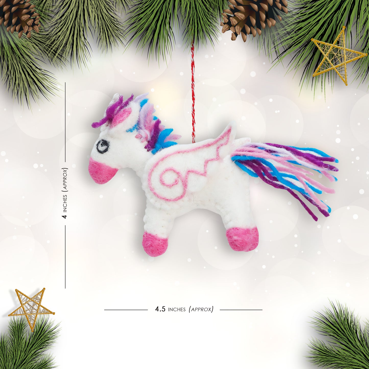 Felt Ornament - Tuft Unicorn