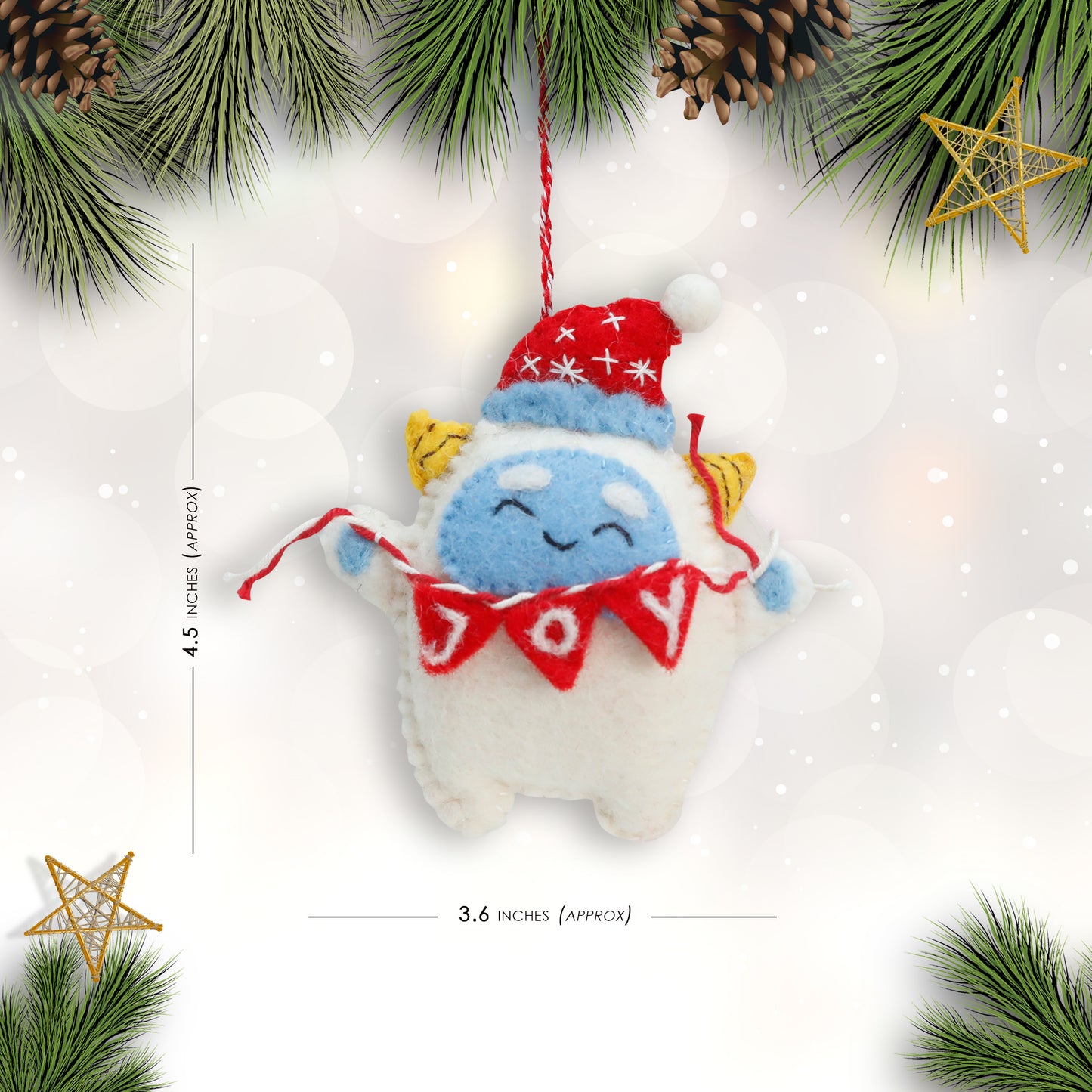 Felt Ornament - Yeti