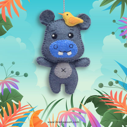 Felt Ornament Henry the Hippo