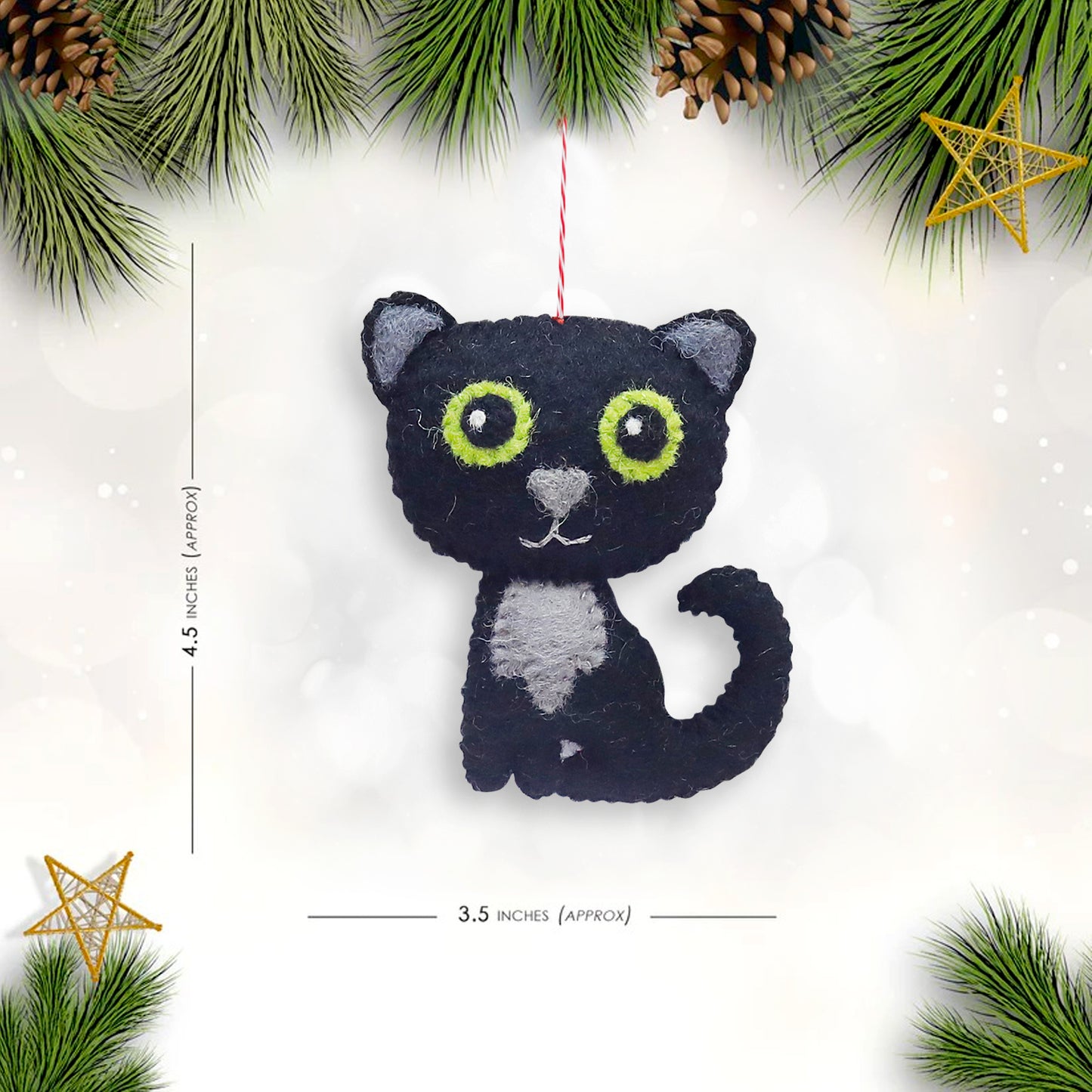 Felt Ornament Luna the Cat