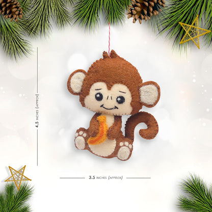 Felt Ornament Milo the Monkey