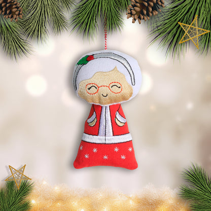 Organic Cotton Ornament - Mrs. Claus