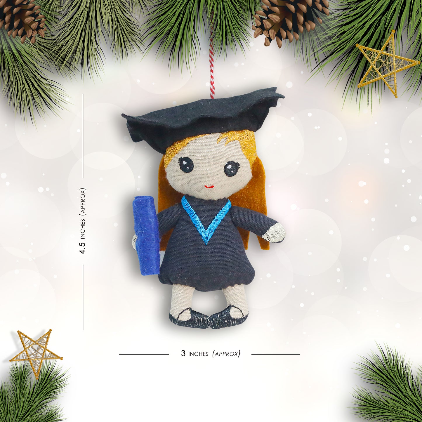 Organic Cotton Ornament - F. Graduate