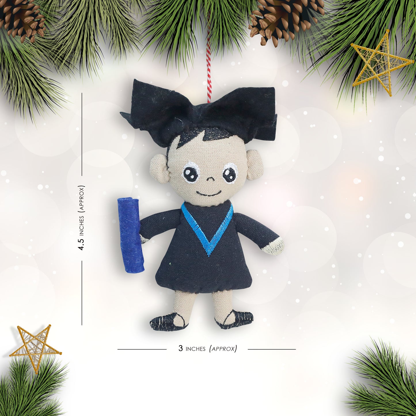 Organic Cotton Ornament - M. Graduate