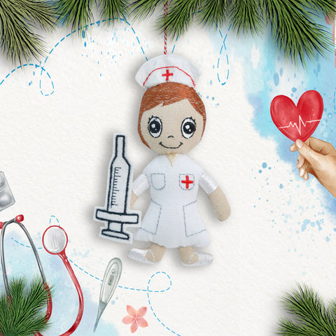 Organic Cotton Ornament - Nurse