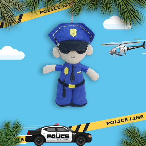 Organic Cotton Ornament - Policeman