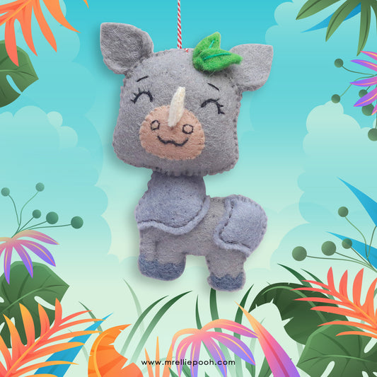 Felt Ornament Rubi the Rhino