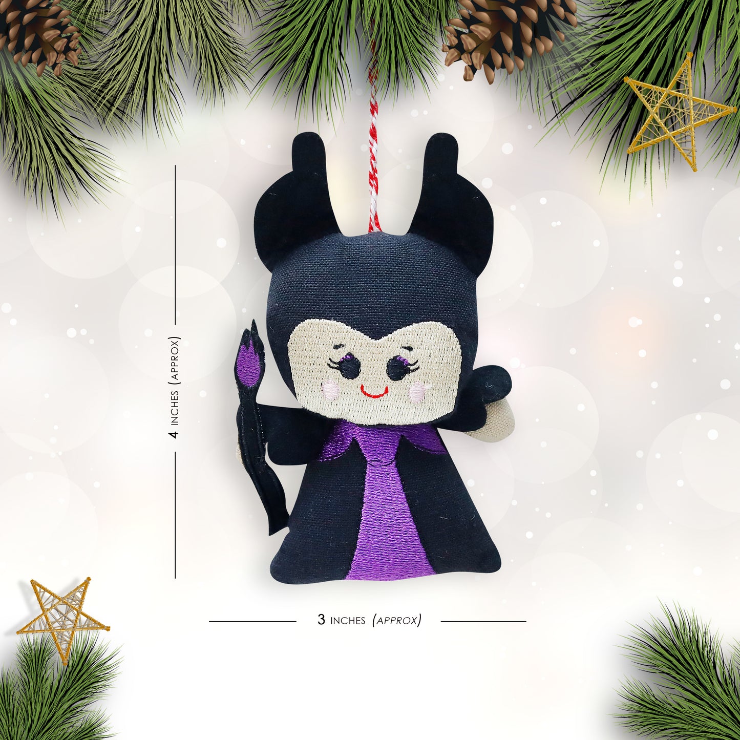 Organic Cotton Ornament - Dark Fairy