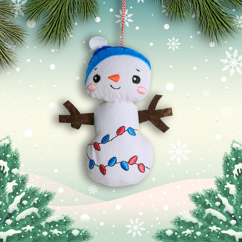 Organic Cotton Ornament - Snowman