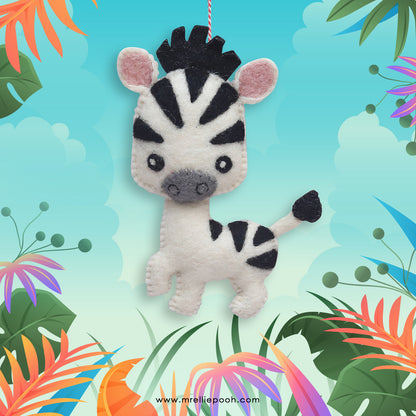 Felt Ornament Zara the Zebra
