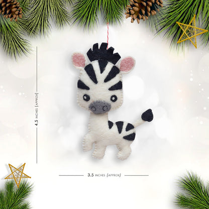 Felt Ornament Zara the Zebra