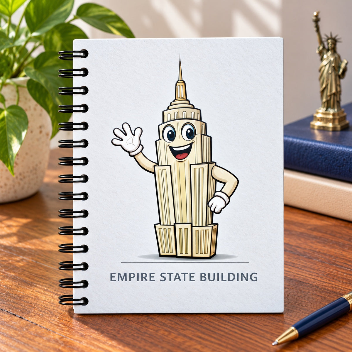 Friendly NYC Skyscraper Notebook – Handmade Elephant Dung Paper
