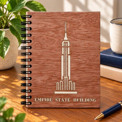 Empire State Book – Real Wood Cover & Handmade Elephant Dung Paper