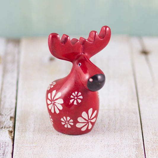 Soapstone Moose Red
