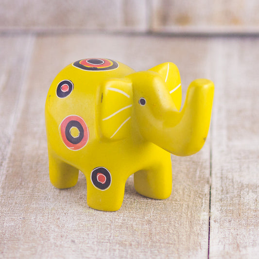 Soapstone Elephant Yellow (w)