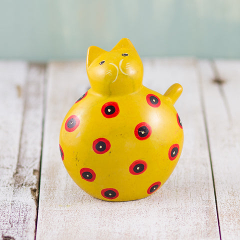 Soapstone Fat Cat Yellow