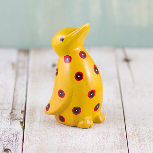 Soapstone Penguin Yellow