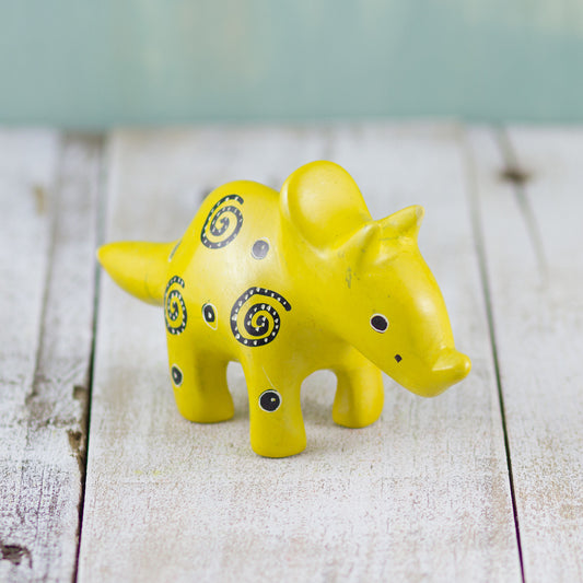 Soapstone Dinosaur Triceratops
