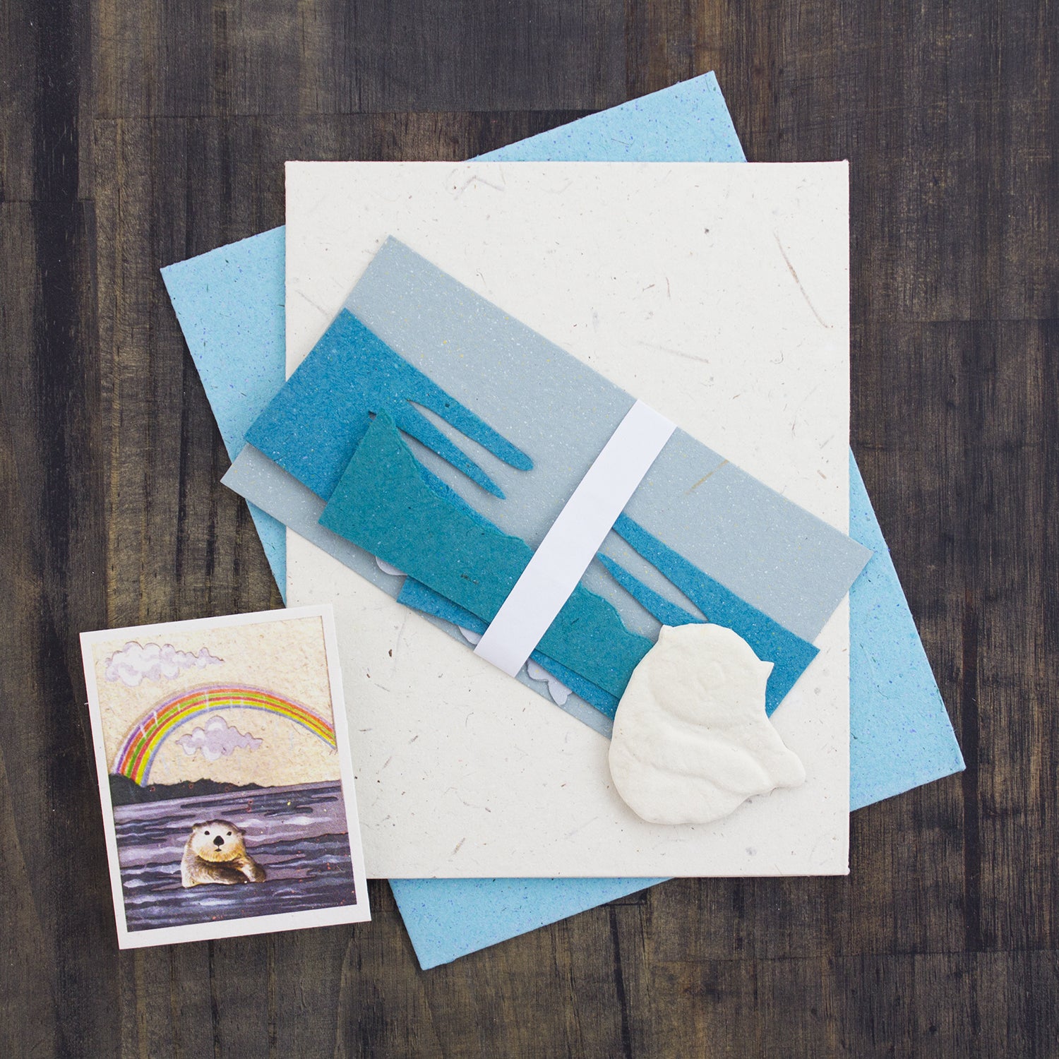DIY Single Greeting Card Kit Sea Otter