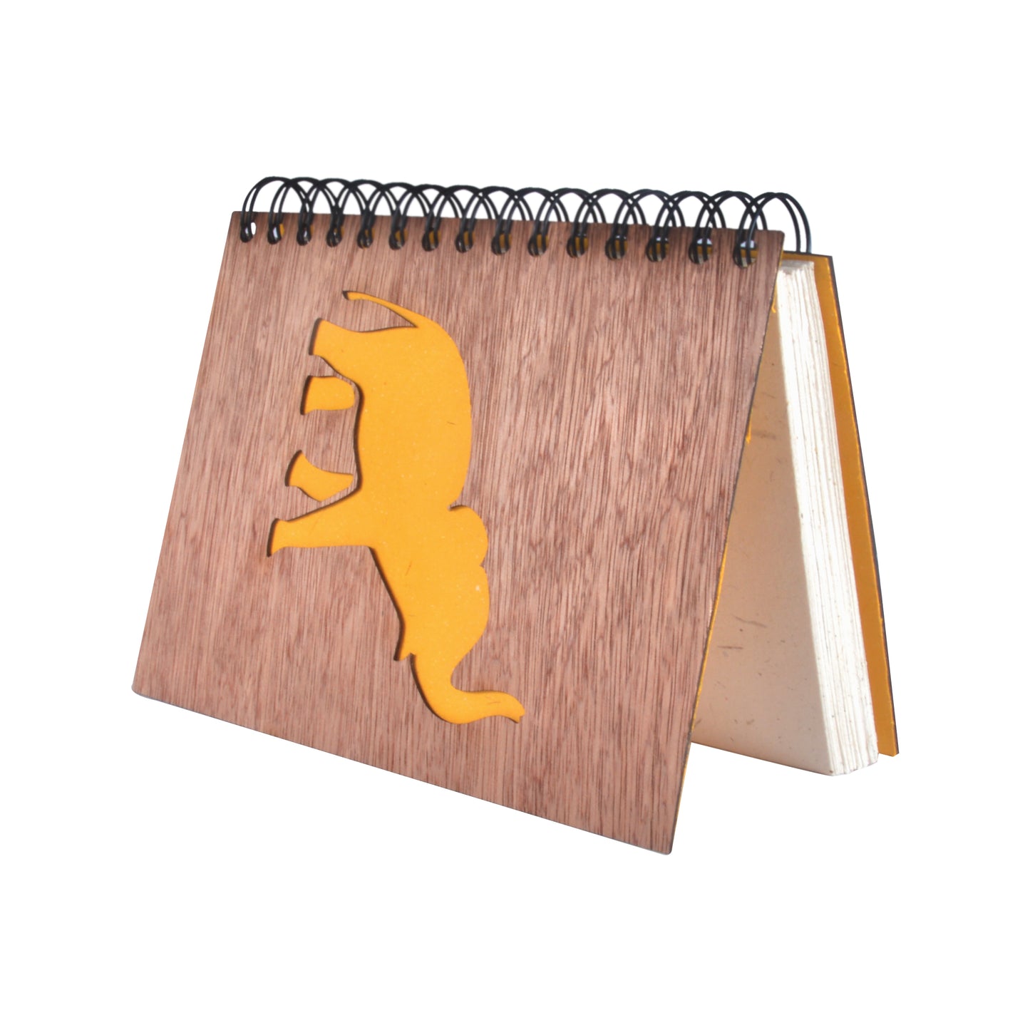 Large Notebook Wood Cover Elephant Song