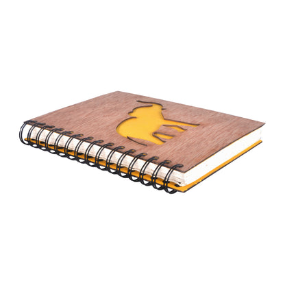 Large Notebook Wood Cover Elephant Song