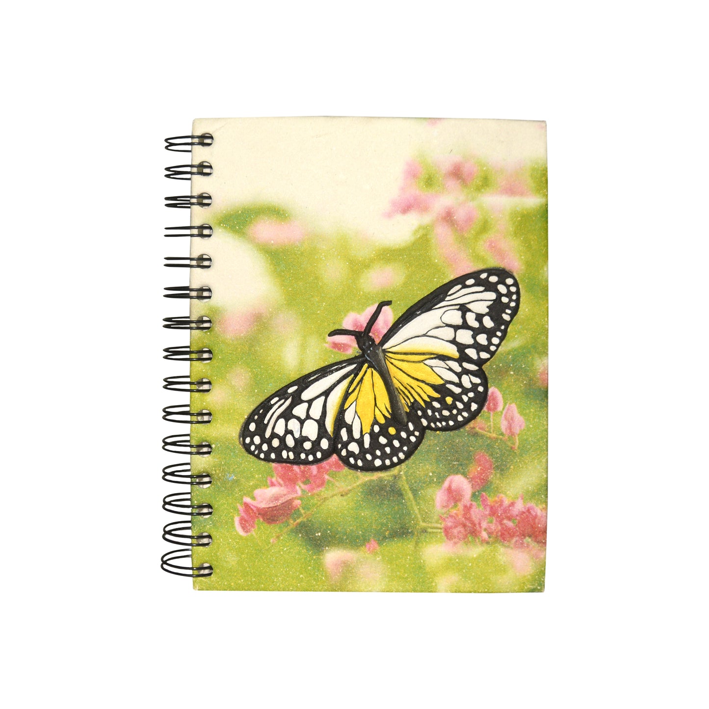 Large Notebook - Butterfly White & Yellow